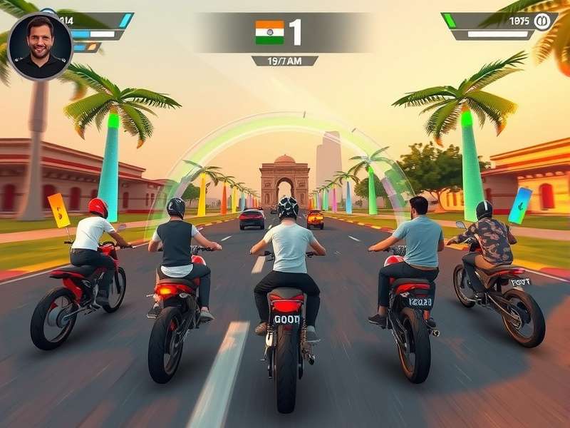 Indian Coop Racer gameplay screenshot showing cooperative racing